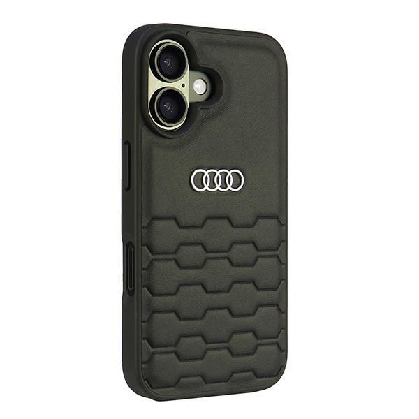 Audi Telefontaske til iPhone 16 Syntetisk Læder - Sort Black