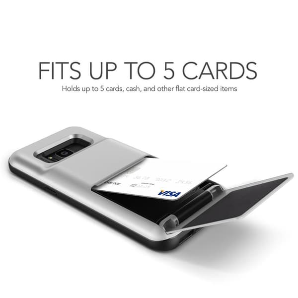 Verus Damda Folder Card Slot -kotelo Samsung Galaxy S8 Plus - Silver