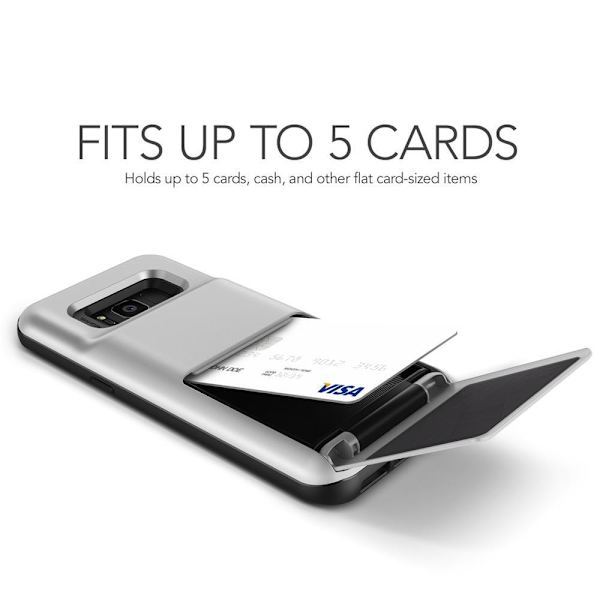 Verus Damda Folder Card Slot Skal till Samsung Galaxy S8 Plus - Silver Silver