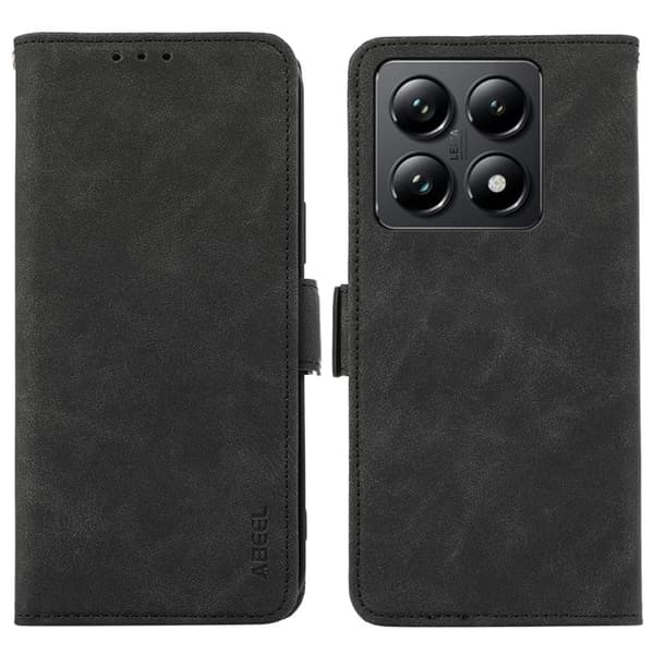 ABEEL Xiaomi 14T Plånboksfodral Konstläder Folio Ställ Svart