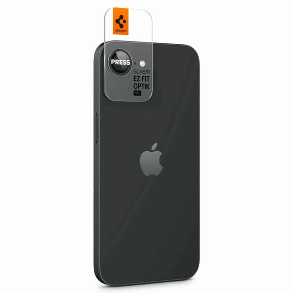 Spigen [2-Pack] iPhone 16e kameralinsedæksel hærdet glas „EZ-FIT“ Svart