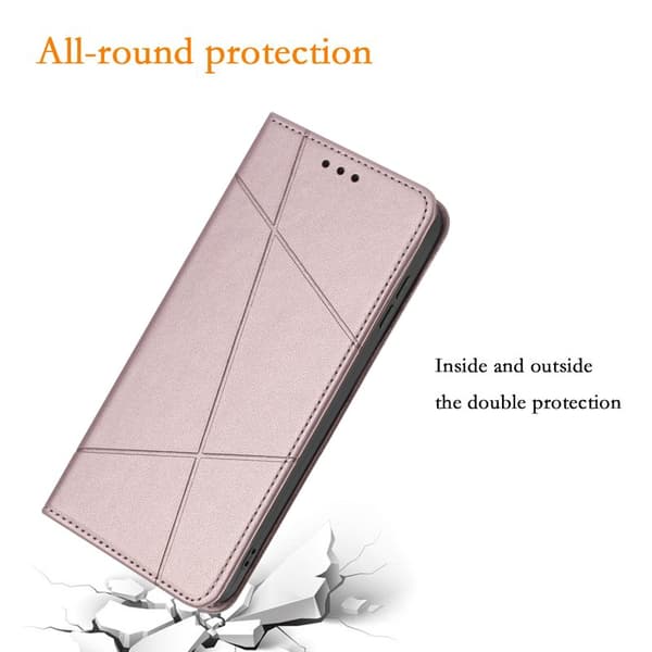 Plånboksfodral för Samsung Galaxy S26 Plus Konstläder Stativ - Roséguld