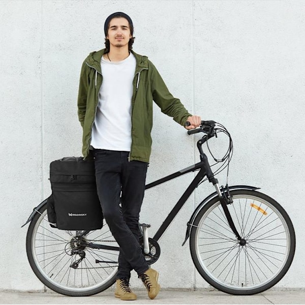 Wozinsky Cykel Bagageväska bak med flaskväska och rem 60L