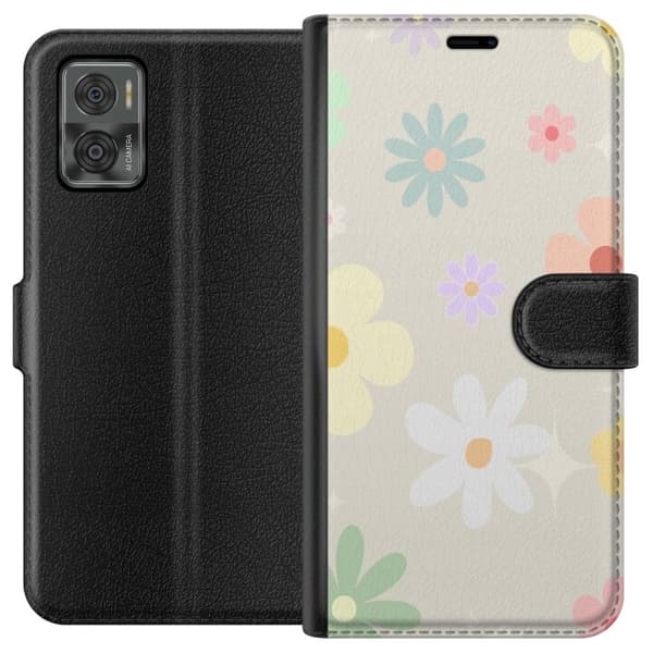Pung Taske til Motorola Moto E22i med fejende blomster