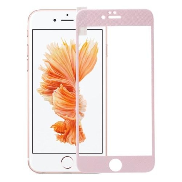 Karkaistu lasi näytönsuoja vaaleanpunaisilla reunoilla iPhone 6 / 6S Plus -puhelimelle -