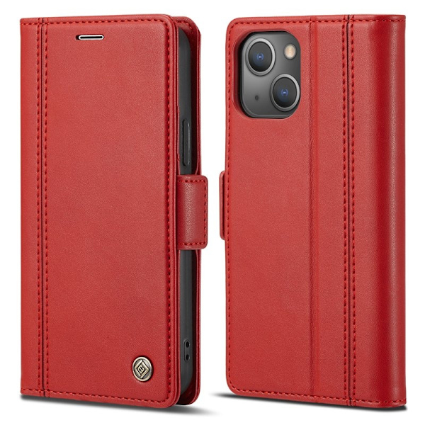 LC.IMEEKE Mobilskal till iPhone 13 Shockproof KonstLäder - Röd
