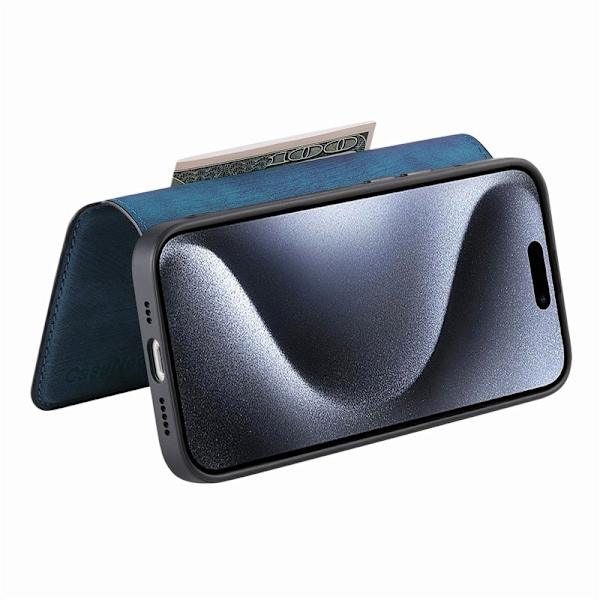 CASENEO MW-03 iPhone 14 Pro Max Plånboksfodral Konstläder - Blå