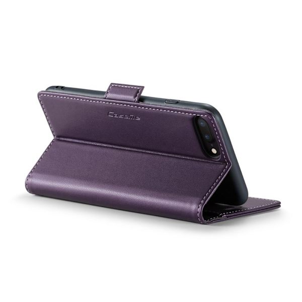 CASEME Plånboksfodral Konstläder för iPhone 6 Plus/7 Plus/8 Plus - Lila