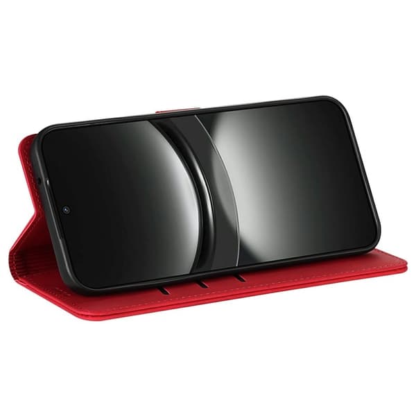 AZNS Samsung Galaxy A26 5G Plånboksfodral Konstläder - Röd