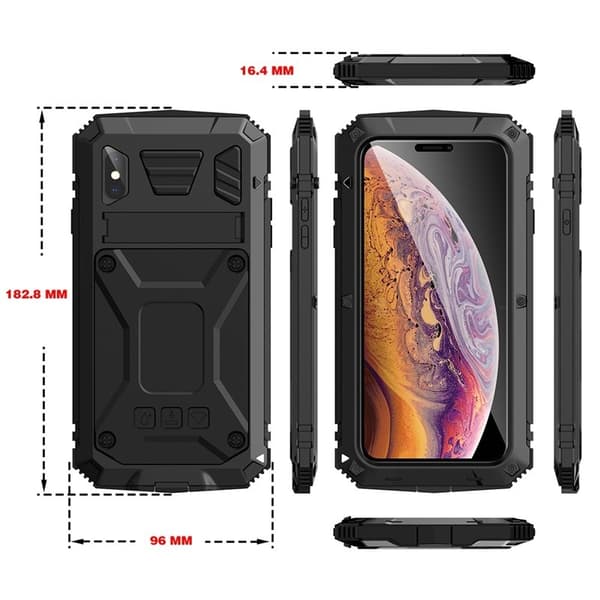 R-JUST Mobilskal till iPhone XS Max Hybrid Drop-proof Svart