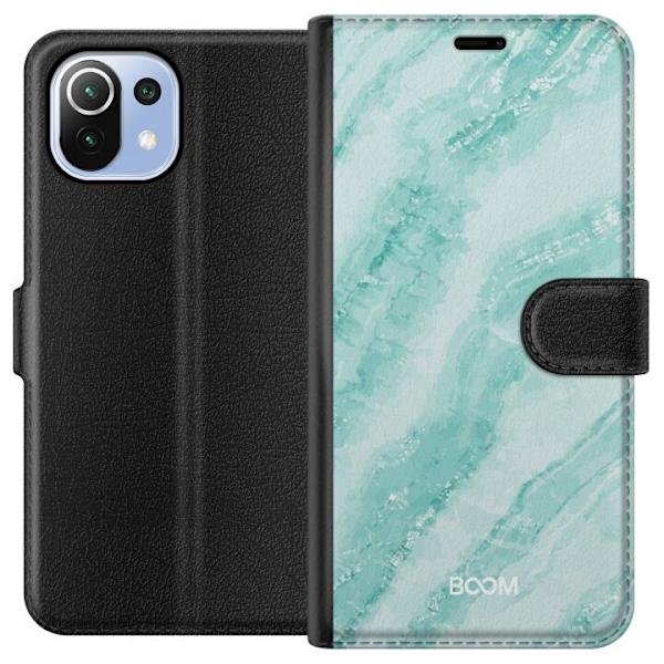 Pungcover til Xiaomi Mi 11 Lite med Mint Marble
