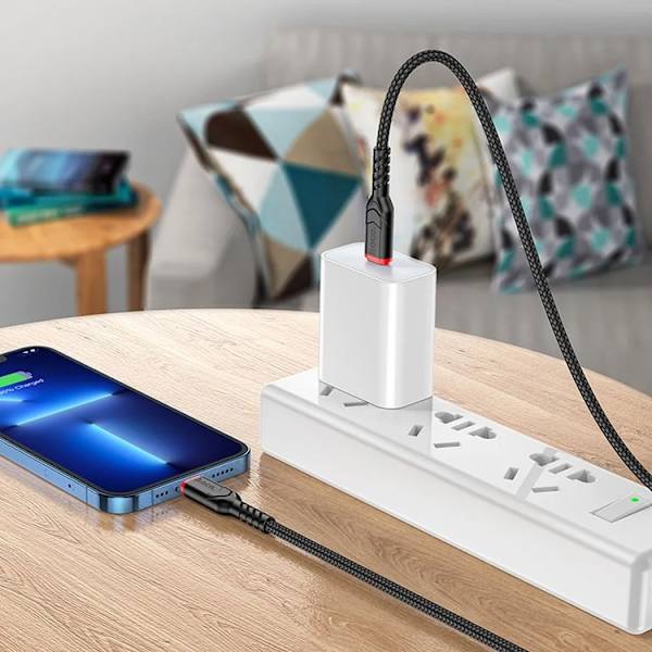 HOCO USB-C til Lightning-kabel PD 3A 20W X59 1 m sort