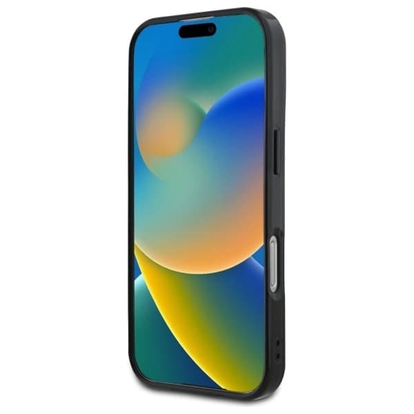 Mercedes telefontaske til iPhone 16 Pro MagSafe MB krydsede linjer - sort Black