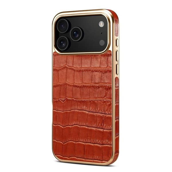 DENIOR Mobilskal till iPhone 17 Pro Äkta Läder - Brun Brun