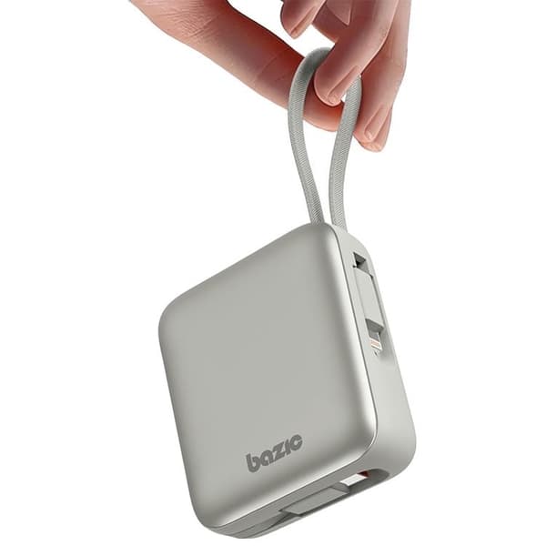 Bazic Fusion 3in1 PowerBank 10000mAh USB-C/Lightning - Grå Grå