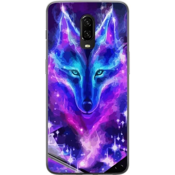 Mobilcover til OnePlus 6T med Neon Ulv