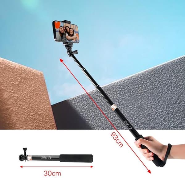 Tech-Protect Monopad/Selfie Stick GoPro/DJI - Svart Svart