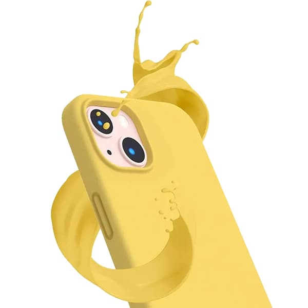 SiGN iPhone 14 Plus -kuori Liquid Silicone - Keltainen Gul