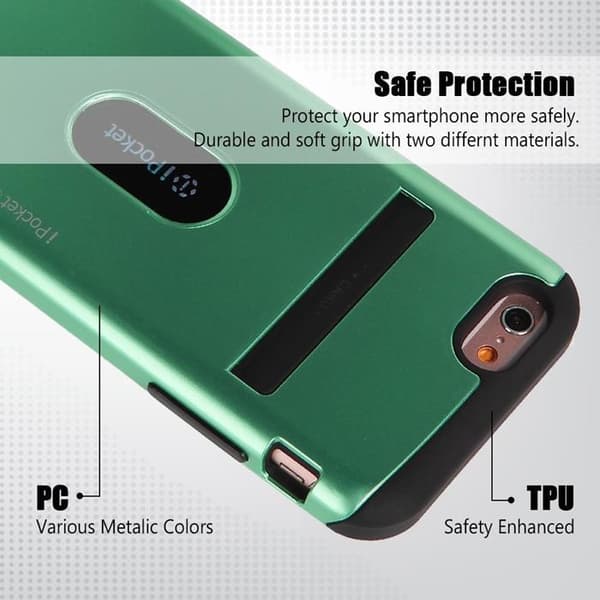 Mercury iPocket Premium Taske med kortplads til Apple iPhone 6 (S) Plus - Turkis Turkos