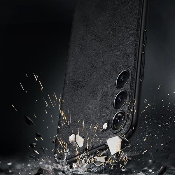 SULADA Mobilskal till Galaxy S24 PU Läder TPU PC Bakcover Grön