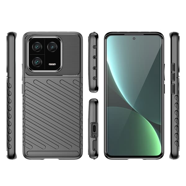 Xiaomi 13 Pro Skal Thunder Silicone Armor - Musta Svart