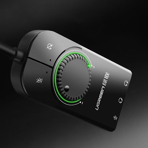 Ugreen External USB Adapter 3.5 mm Mini Jack - Svart