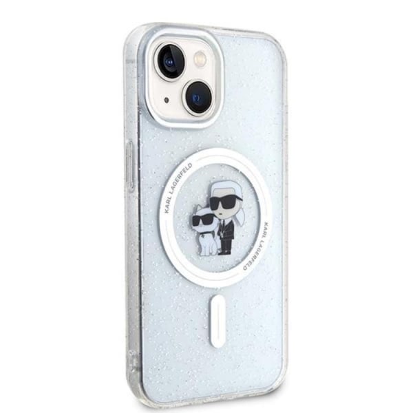 Karl Lagerfeld iPhone 15 Plus Mobilskal Magsafe Glitter - Clear