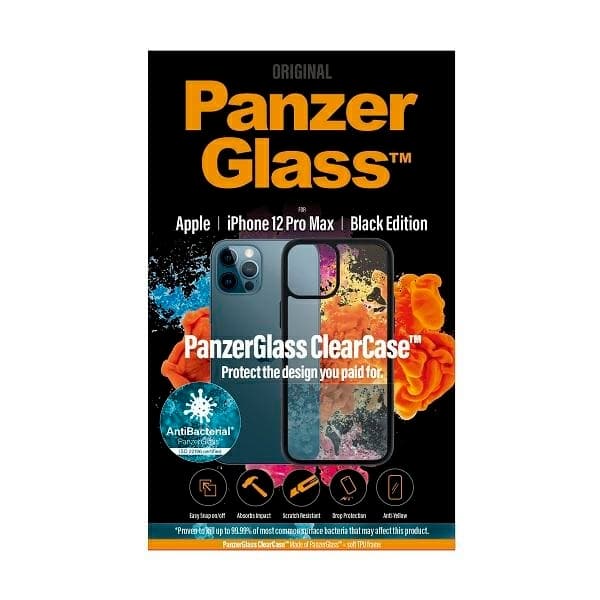 PanzerGlass Mobilskal till iPhone 12 Pro Max Antibacterial - Svart