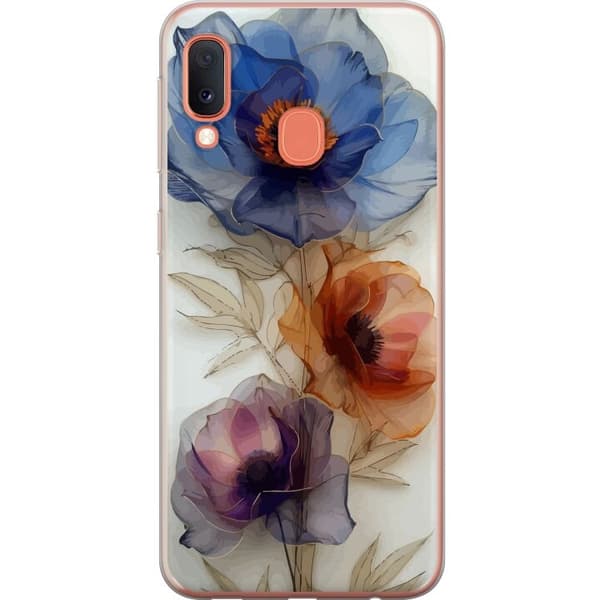Mobilskal till Samsung Galaxy A20e med Silkesblommor