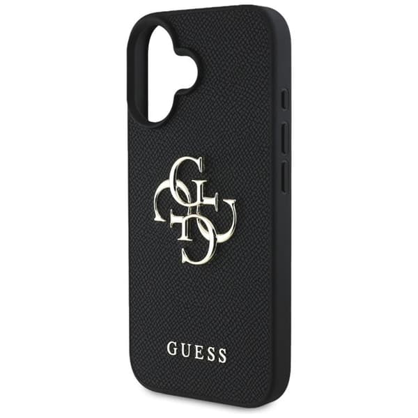 Guess telefonetui til iPhone 16 Kornet Stor 4G Lille Klassisk Logo - Sort Black