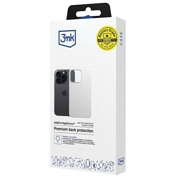 3MK Mobilskal till iPhone 14 Pro Max MagSafe Silikon Hardy - Vit