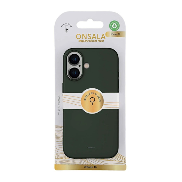 Onsala Mobilskal till iPhone 16 Silikon - Olivgrön Grön