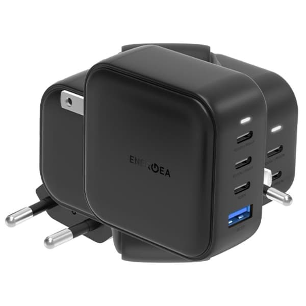 Energea Snabbladdare 100W 3xUSB-C 1xUSB-A PD-PPS-QC Svart