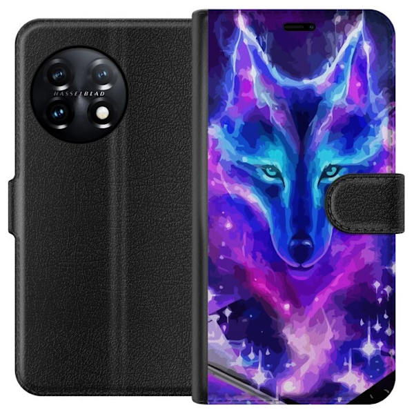 Plånboksfodral till OnePlus 11 med Neon Varg
