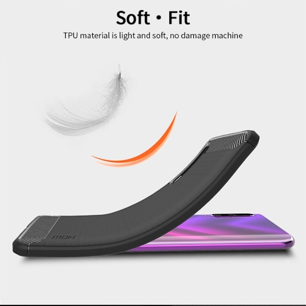 MOFI Carbon Fiber Mobilskal Huawei P Smart Pro - Svart Svart