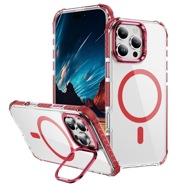 Mobilskal till iPhone 16 Pro Max MagSafe Kickstand - Röd Röd