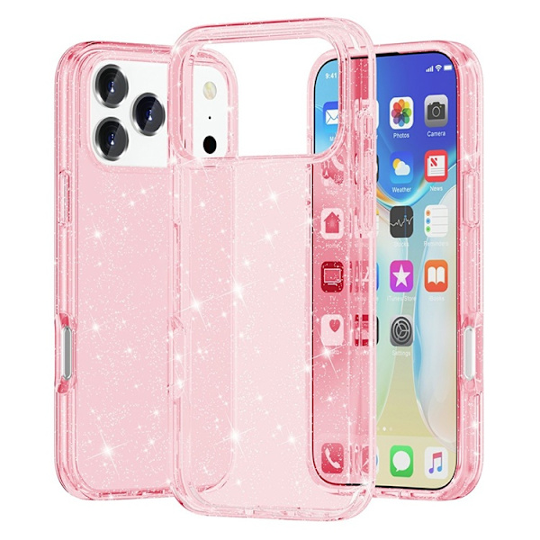 Mobilskal till iPhone 17 Pro Max Glittrande Puderglitter - Rosa Rosa