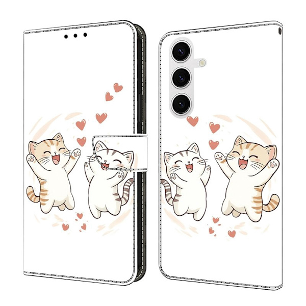 Plånboksfodral för Samsung Galaxy S26 Plus Fällbart Stativ Konstläder - Svart