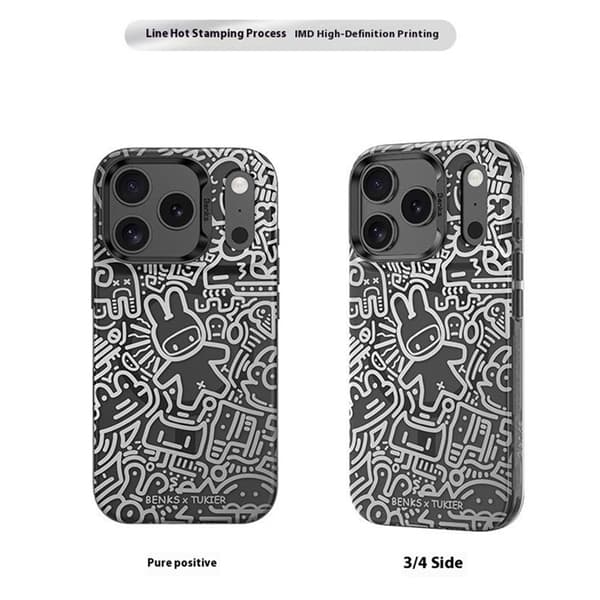 BENKS Mobilskal till iPhone 17 Pro Max MagSafe Cartoon Pattern Flerfärgad