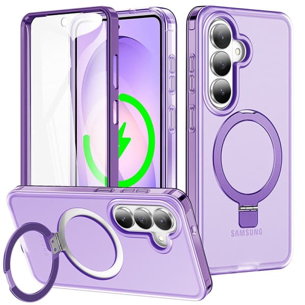 Mobilskal för Samsung Galaxy S26 Magnetiskt Kickstand TPU + PC - Lila