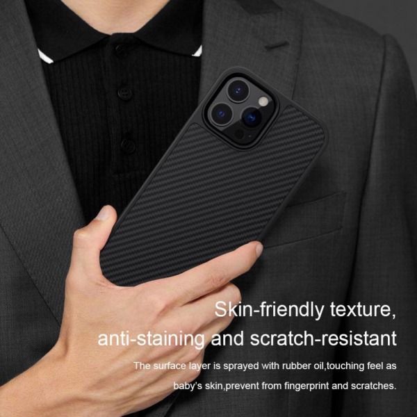 Nillkin Carbon Fiber Mobilskal till iPhone 13 Pro Max - Svart Svart
