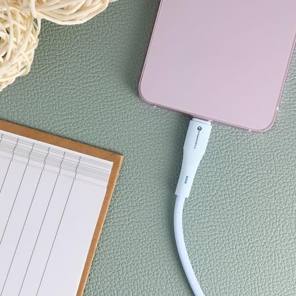 FORCELL USB-A till USB-C 66W Kabel 3A 1m QC4.0 Silikon C342 - Blå