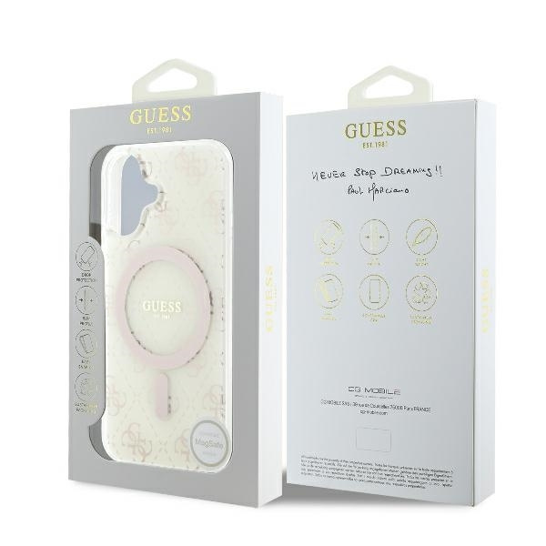 Guess Mobilskal till iPhone 16 Plus MagSafe IML 4G - Vit Vit