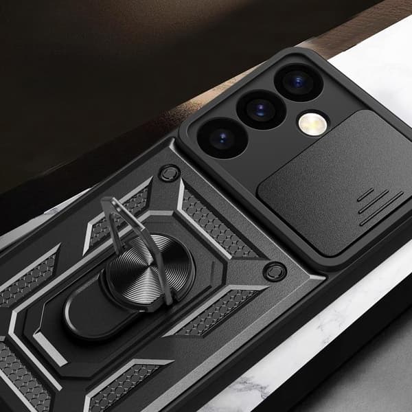 Mobilskal till Galaxy S24 Plus Hybrid Armor Camshield - Svart Svart