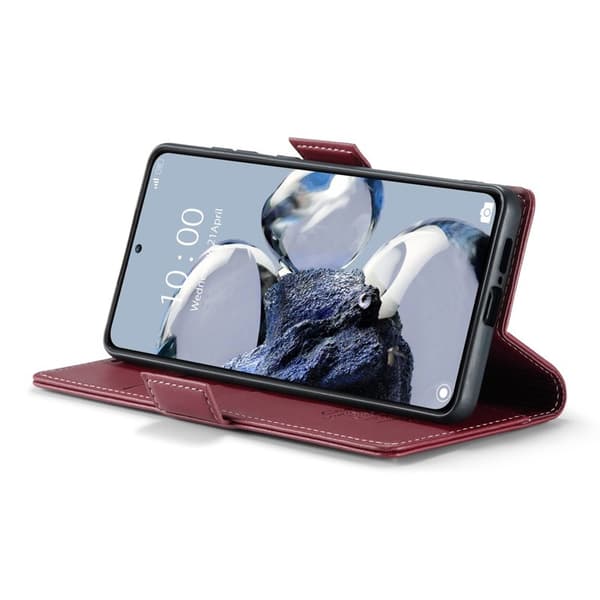 CASEME Plånboksfodral Konstläder för Xiaomi 12T 5G - Röd