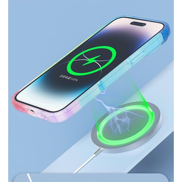 BOOM iPhone 14 Pro Mobilskal Magsafe Vattenfärg - Blå
