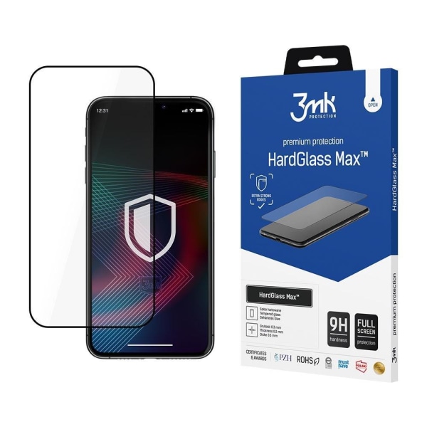 3MK iPhone 14 Pro Max Skärmskydd i Härdat Glas - Svarta kanter 1404 | 50 |  Fyndiq