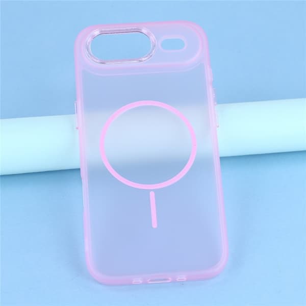 Mobilskal till iPhone Air MagSafe med Glitter Lins Frame - Rosa Rosa