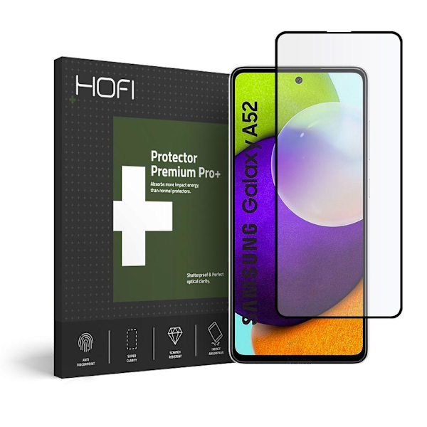 Hofi - Härdat Glas Skärmskydd Pro Galaxy A52/A52S 5g - Svart Svart