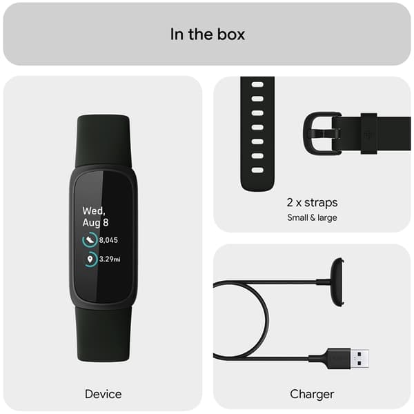 FITBIT Inspire 3, Black/Midnight Zen Svart